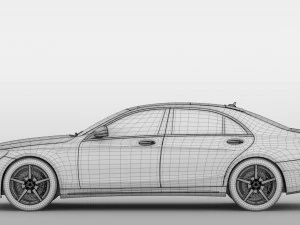mercedes benz s 560 lang amg line v222 2018 3D Model