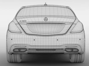 mercedes benz s 560 lang amg line v222 2018 3D Model