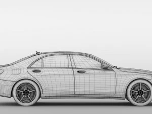 mercedes benz s 560 lang amg line v222 2018 3D Model