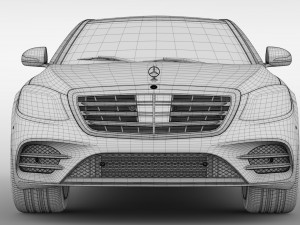mercedes benz s 560 lang amg line v222 2018 3D 모델