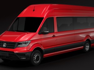 vw crafter l4h3 window van 2018 3D Model