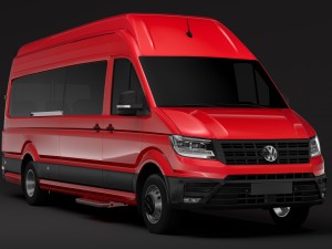 vw crafter l4h3 window van 2018 3D Model