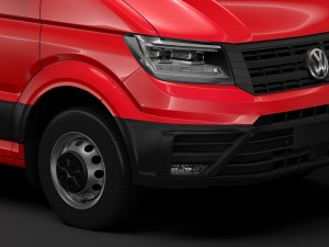 vw crafter l4h3 window van 2018 3D Model