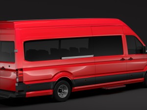 vw crafter l4h3 window van 2018 3D Model