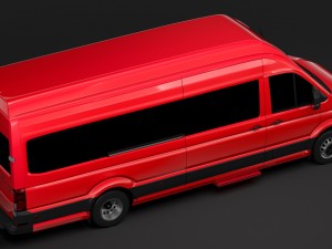 vw crafter l4h3 window van 2018 3D Model
