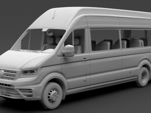 vw crafter l4h3 window van 2018 3D Model