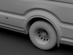 vw crafter l4h3 window van 2018 3D Model