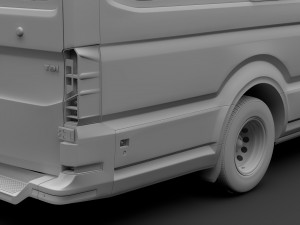 vw crafter l4h3 window van 2018 3D Model