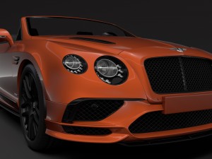 bentley continental supersport convertible 2018 Modelo 3D