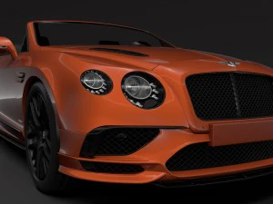 bentley continental supersport convertible 2018 3D Model