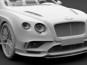 bentley continental supersport convertible 2018 Modelo 3D