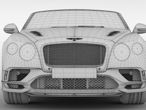 bentley continental supersport convertible 2018 Modelo 3D