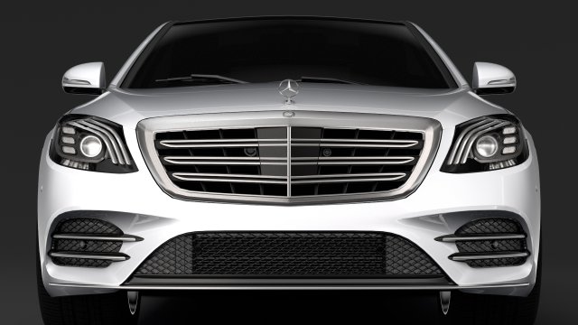 mercedes benz s 500 lang amg line v222 2018 Model 3D .c4d .max .obj .3ds .fbx .stl .blend 
