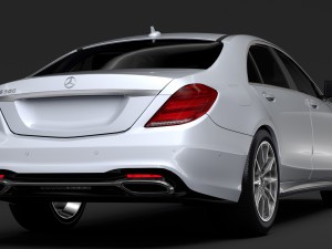 mercedes benz s 500 lang amg line v222 2018 Model 3D