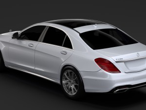 mercedes benz s 500 lang amg line v222 2018 Model 3D
