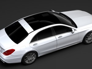 mercedes benz s 500 lang amg line v222 2018 Model 3D
