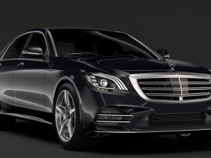 mercedes benz s 560 lang 4matic amg line w222 2018 Model 3D