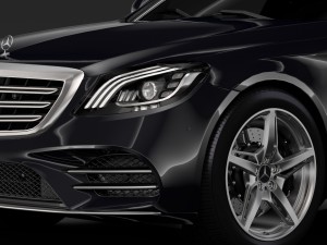 mercedes benz s 560 lang 4matic amg line w222 2018 Model 3D