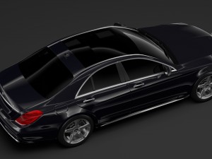 mercedes benz s 560 lang 4matic amg line w222 2018 Model 3D