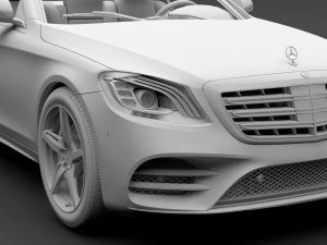 mercedes benz s 560 lang 4matic amg line w222 2018 3D Model