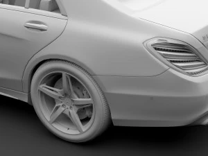 mercedes benz s 560 lang 4matic amg line w222 2018 3D Model