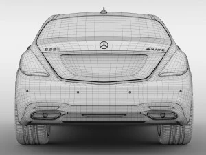 mercedes benz s 560 lang 4matic amg line w222 2018 3D Model