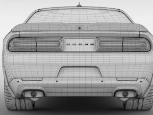 dodge challenger rt scat pack widebody lc 2019 3D Model
