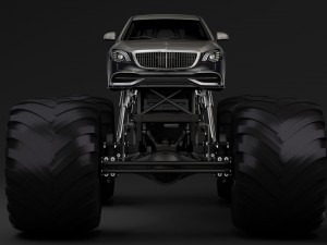 monster truck mercedes maybach s 650 pullman 3D Model