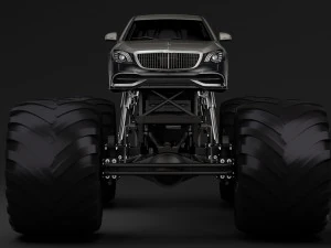 monster truck mercedes maybach s 650 pullman Modello 3D