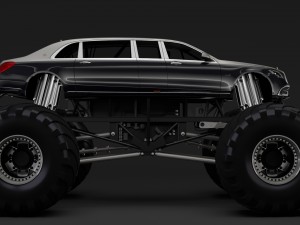 monster truck mercedes maybach s 650 pullman 3D Model