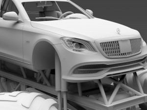 monster truck mercedes maybach s 650 pullman 3D Model