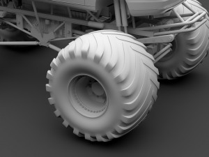 monster truck mercedes maybach s 650 pullman 3D Model