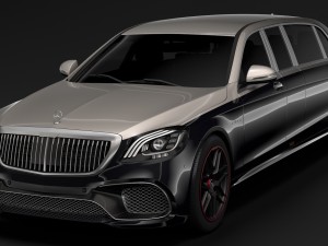 mercedes amg maybach s 65 pullman vv222 2019 Modelo 3D