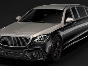 mercedes amg maybach s 65 pullman vv222 2019 3D Model