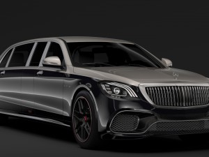 mercedes amg maybach s 65 pullman vv222 2019 Modelo 3D