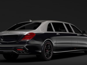 mercedes amg maybach s 65 pullman vv222 2019 Modelo 3D