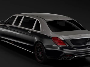 mercedes amg maybach s 65 pullman vv222 2019 3D Model