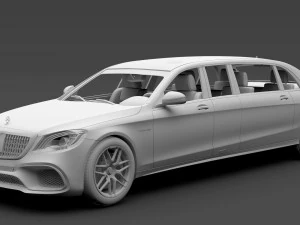 mercedes amg maybach s 65 pullman vv222 2019 3D Model