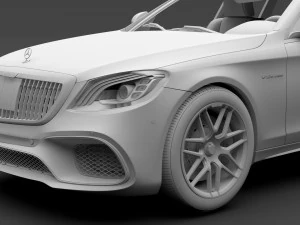 mercedes amg maybach s 65 pullman vv222 2019 3D Model
