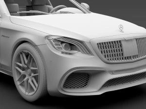 mercedes amg maybach s 65 pullman vv222 2019 3D Model