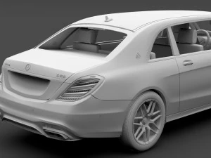 mercedes amg maybach s 65 pullman vv222 2019 3D Model