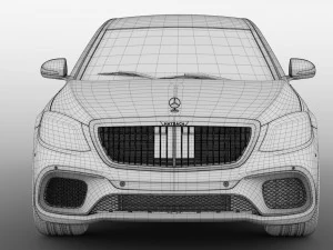 mercedes amg maybach s 65 pullman vv222 2019 3D Model