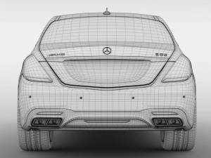 mercedes amg maybach s 65 pullman vv222 2019 3D Model