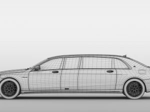 mercedes amg maybach s 65 pullman vv222 2019 3D Model