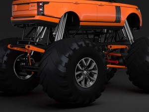 monster truck range rover svautobiography dynamic 3D Model
