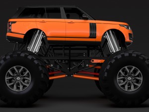 monster truck range rover svautobiography dynamic 3D Model