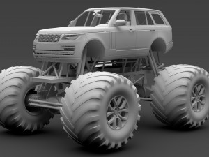 monster truck range rover svautobiography dynamic 3D Model