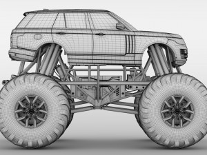 monster truck range rover svautobiography dynamic 3D Model