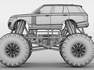 monster truck range rover svautobiography dynamic 3D Model