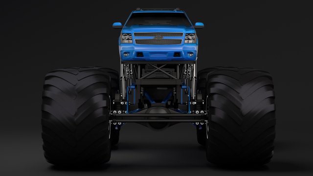monster truck chevrolet suburban Modelo 3D .c4d .max .obj .3ds .fbx .stl .blend 
